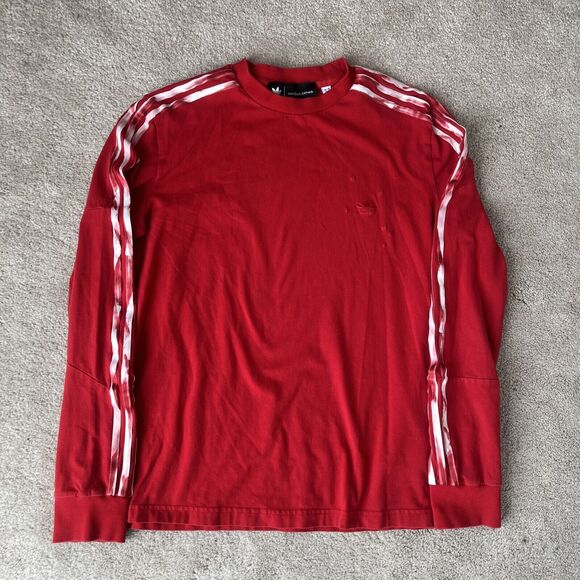 Adidas x Danielle Cathari Shirt Top Womens Large Red Crewneck Cotton Athleisure - Picture 2 of 7